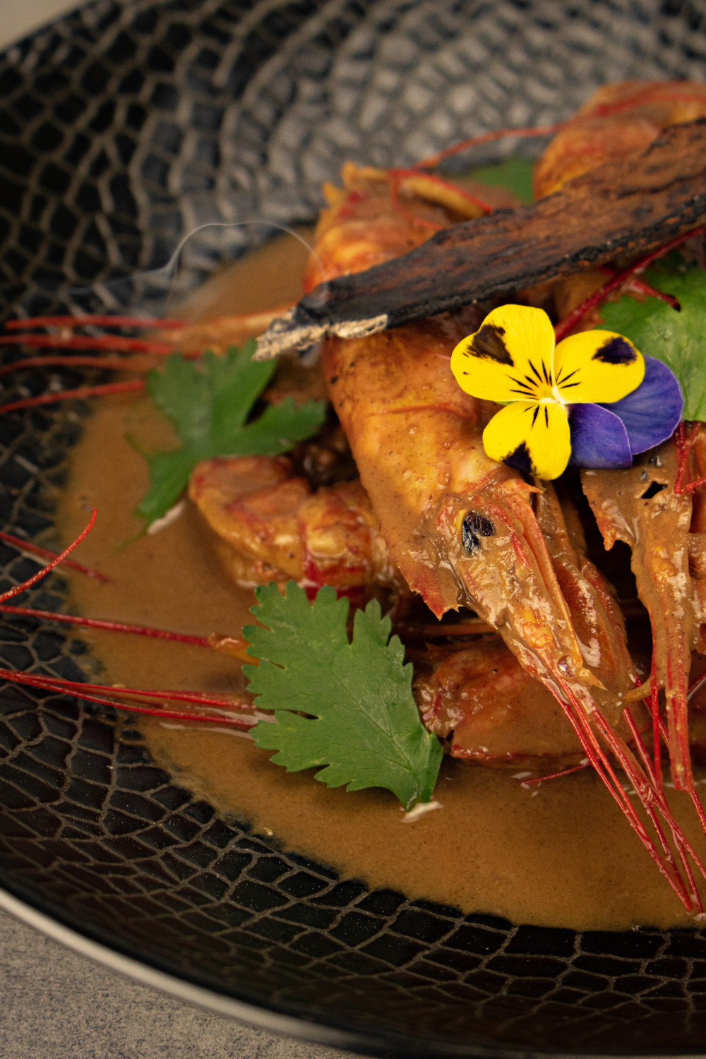 Sea bass in banana leaf